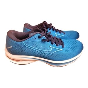 Mizuno Womens Wave Rider 25 411325 5RVD Blue Running Shoes Sneakers Size 7.5